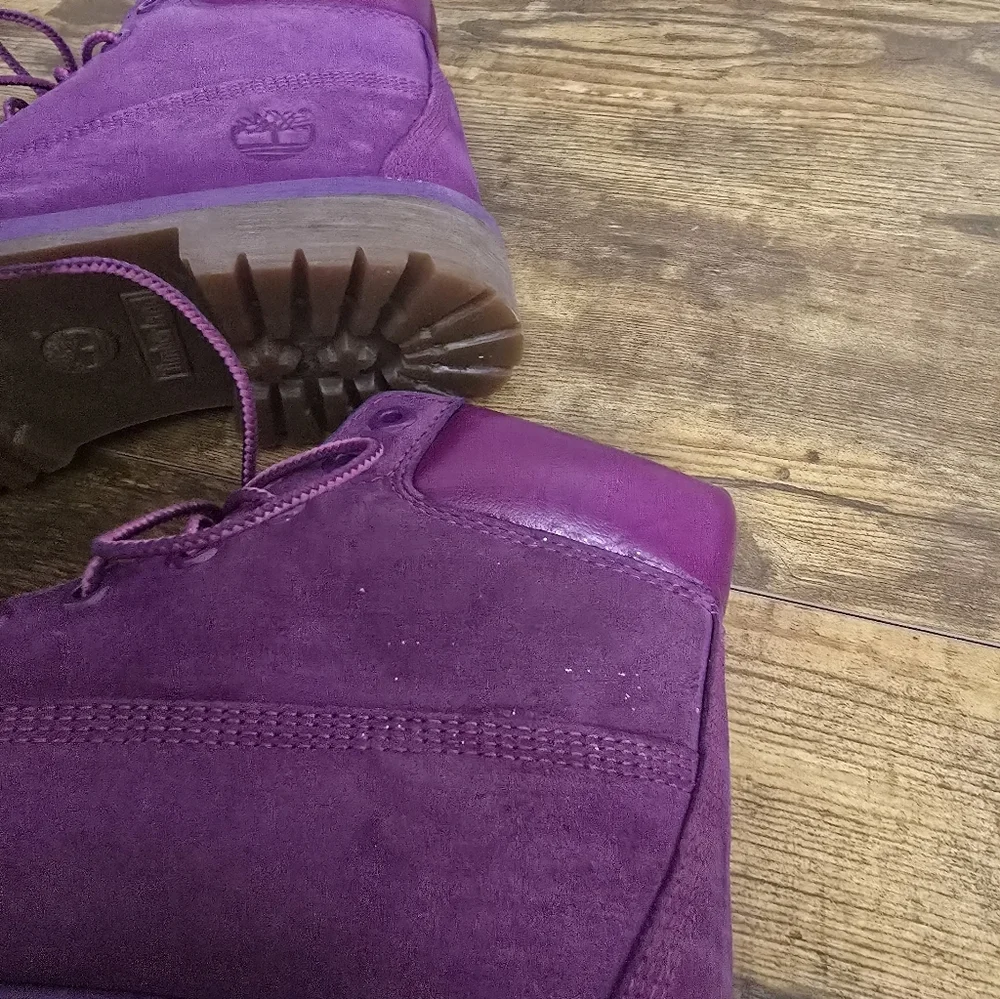 Girls Timberland Insulated Purple Boots A2830 Size 5.5
